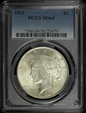 Obverse of this 1923 Peace Dollar PCGS MS-64