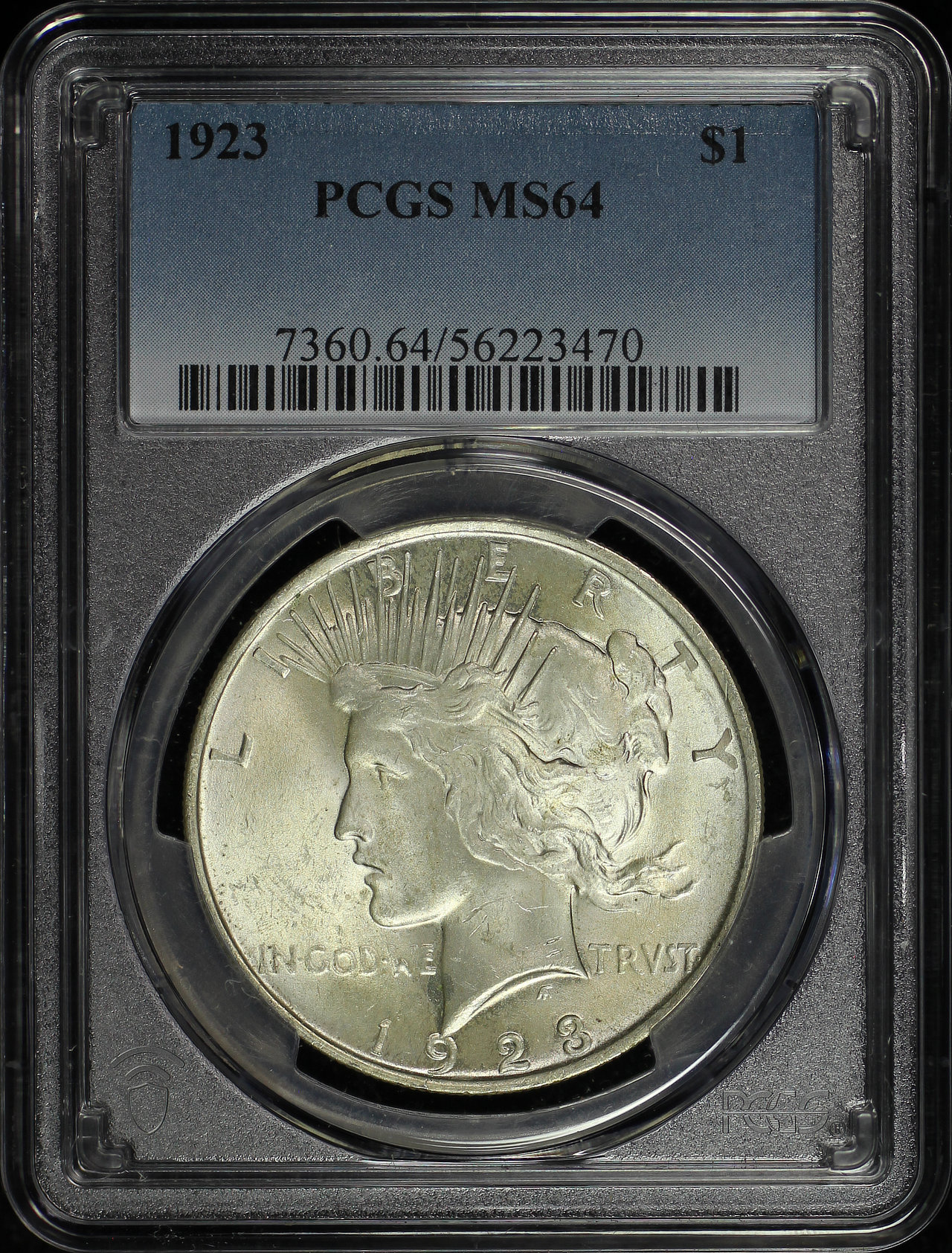 Obverse of this 1923 Peace Dollar PCGS MS-64
