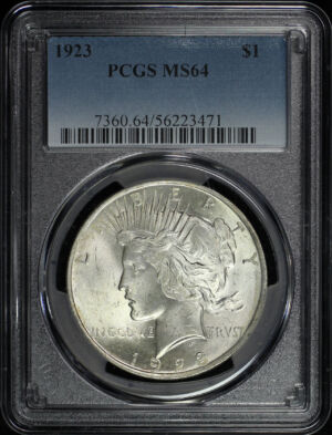 Obverse of this 1923 Peace Dollar PCGS MS-64