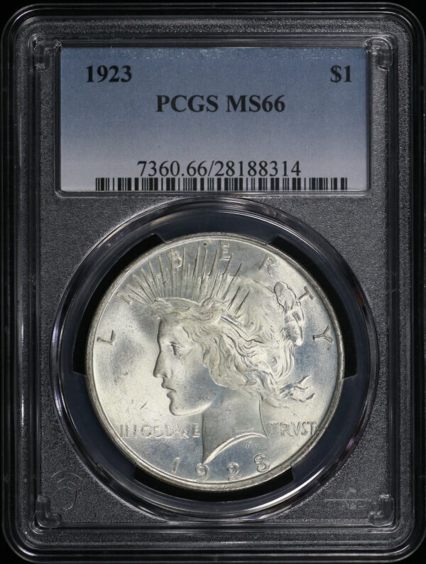 Obverse of this 1923 Peace Dollar PCGS MS-66