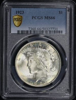 Obverse of this 1923 Peace Dollar PCGS MS-66