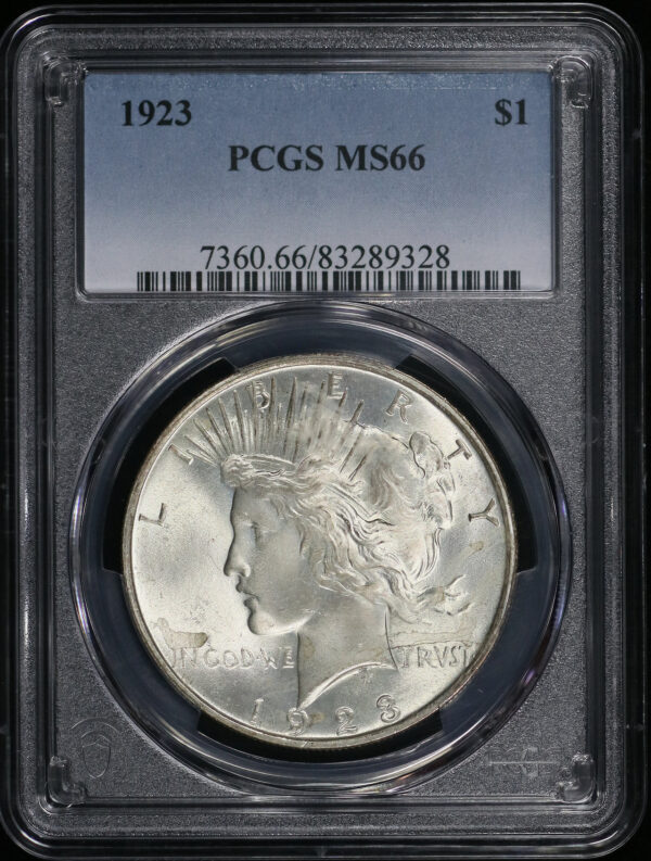 Obverse of this 1923 Peace Dollar PCGS MS-66
