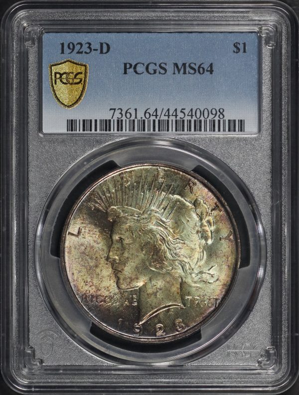 Obverse of this 1923-D Peace Dollar PCGS MS-64