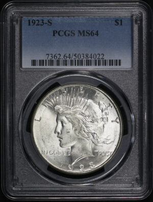 Obverse of this 1923-S Peace Dollar PCGS MS-64