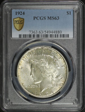 Obverse of this 1924 Peace Dollar PCGS MS-63