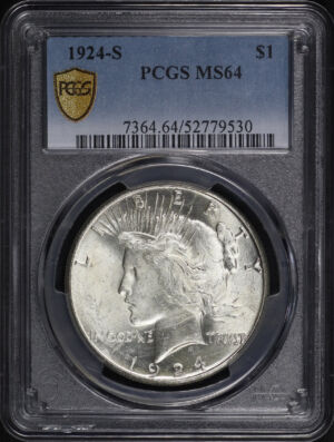 Obverse of this 1924-S Peace Dollar PCGS MS-64
