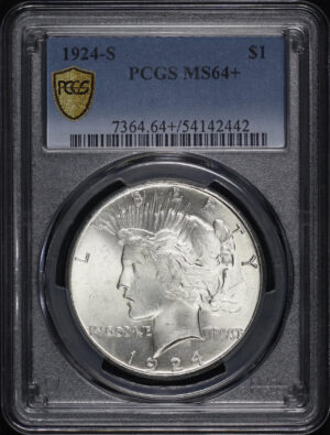 Obverse of this 1924-S Peace Dollar PCGS MS-64+