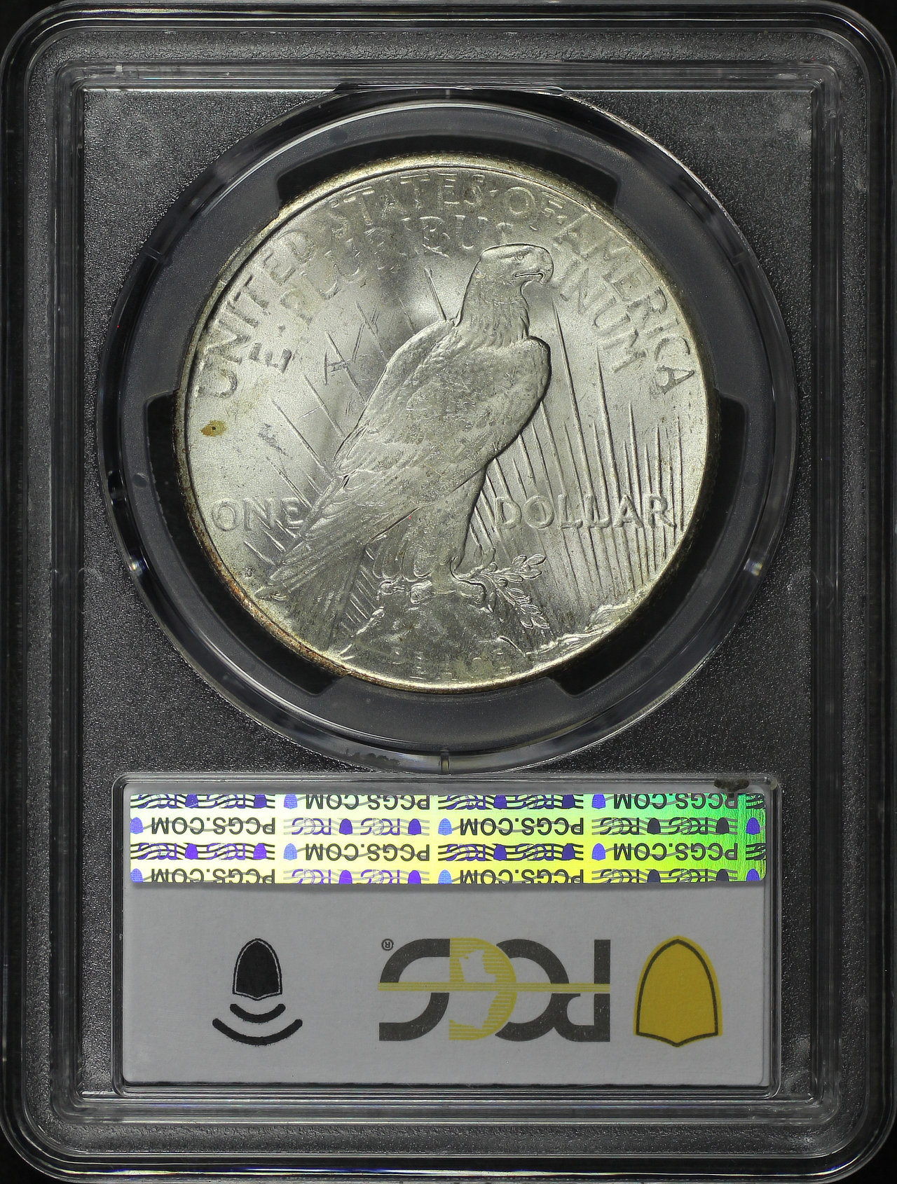 Reverse of this 1924-S Peace Dollar PCGS MS-65