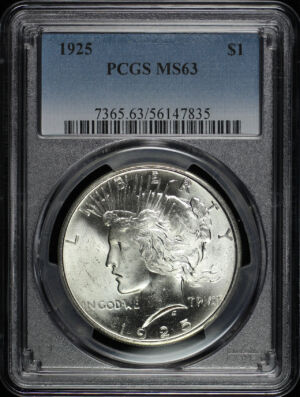 Obverse of this 1925 Peace Dollar PCGS MS-63
