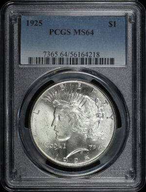 Obverse of this 1925 Peace Dollar PCGS MS-64