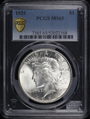 Obverse of this 1925 Peace Dollar PCGS MS-65