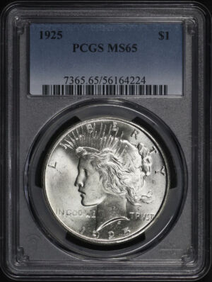 Obverse of this 1925 Peace Dollar PCGS MS-65