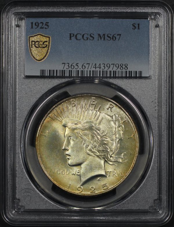 Obverse of this 1925 Peace Dollar PCGS MS-67
