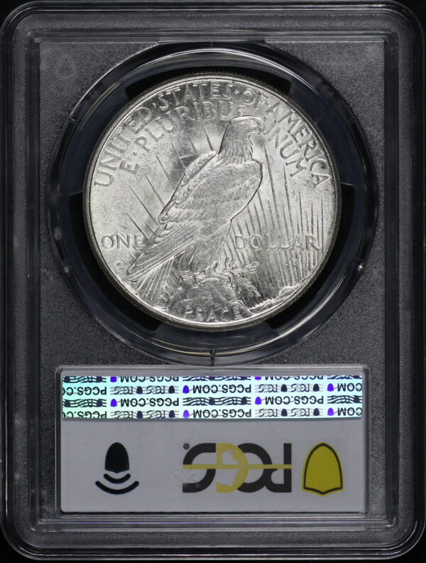 Reverse of this 1925-S Peace Dollar PCGS AU-58