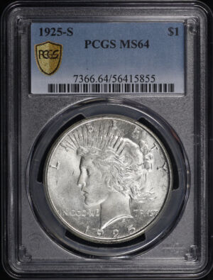 Obverse of this 1925-S Peace Dollar PCGS MS-64
