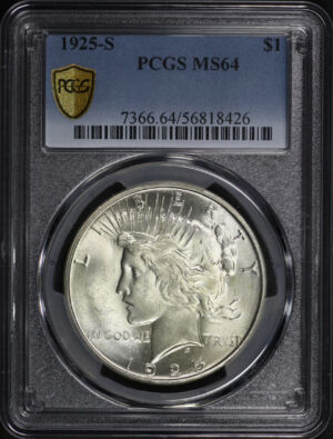 Obverse of this 1925-S Peace Dollar PCGS MS-64