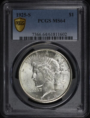 Obverse of this 1925-S Peace Dollar PCGS MS-64