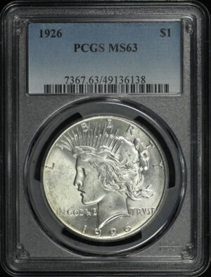 Obverse of this 1926 Peace Dollar PCGS MS-63