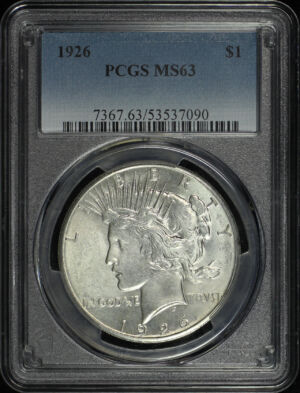 Obverse of this 1926 Peace Dollar PCGS MS-63