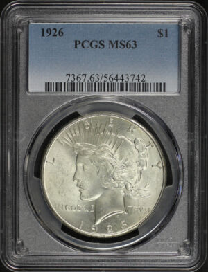 Obverse of this 1926 Peace Dollar PCGS MS-63