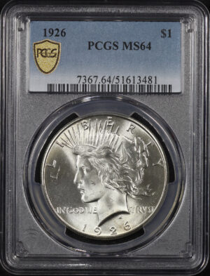 Obverse of this 1926 Peace Dollar PCGS MS-64