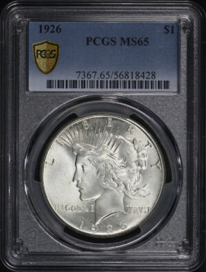 Obverse of this 1926 Peace Dollar PCGS MS-65