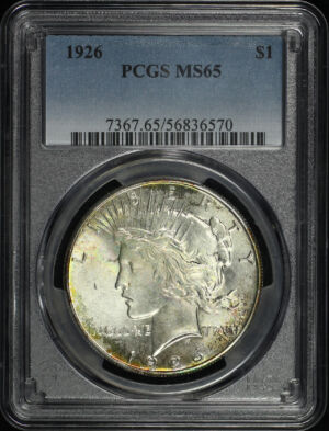 Obverse of this 1926 Peace Dollar PCGS MS-65
