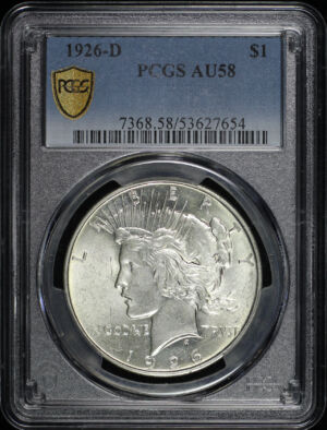 Obverse of this 1926-D Peace Dollar PCGS AU-58