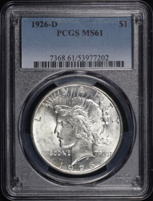 Obverse of this 1926-D Peace Dollar PCGS MS-61
