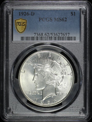 Obverse of this 1926-D Peace Dollar PCGS MS-62