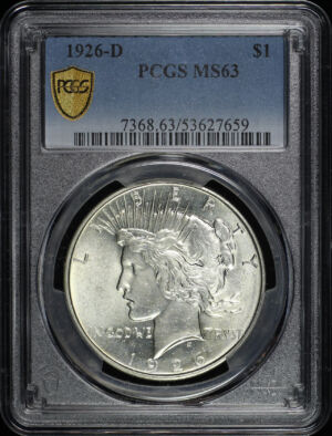 Obverse of this 1926-D Peace Dollar PCGS MS-63