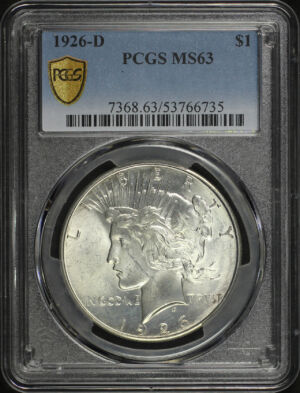 Obverse of this 1926-D Peace Dollar PCGS MS-63