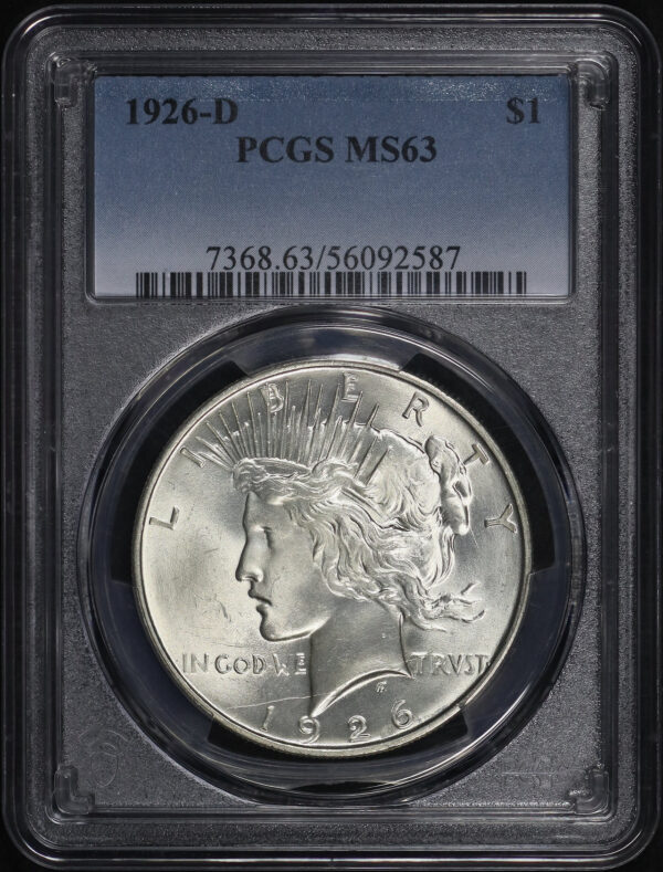 Obverse of this 1926-D Peace Dollar PCGS MS-63