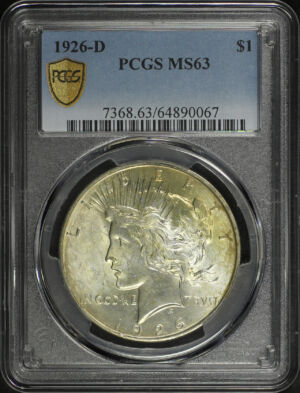 Obverse of this 1926-D Peace Dollar PCGS MS-63