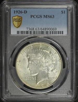 Obverse of this 1926-D Peace Dollar PCGS MS-63
