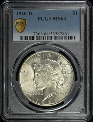 Obverse of this 1926-D Peace Dollar PCGS MS-64