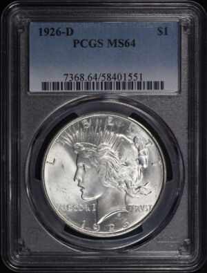 Obverse of this 1926-D Peace Dollar PCGS MS-64