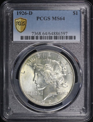 Obverse of this 1926-D Peace Dollar PCGS MS-64
