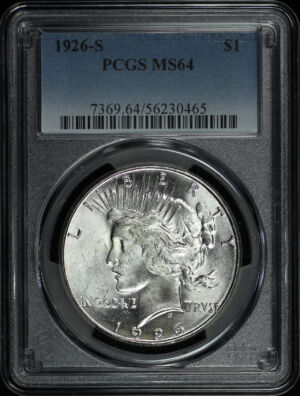 Obverse of this 1926-S Peace Dollar PCGS MS-64