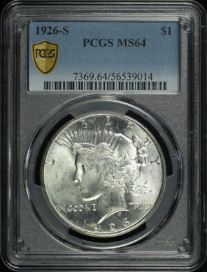 Obverse of this 1926-S Peace Dollar PCGS MS-64