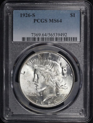 Obverse of this 1926-S Peace Dollar PCGS MS-64