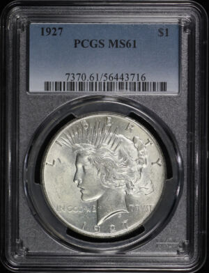 Obverse of this 1927 Peace Dollar PCGS MS-61