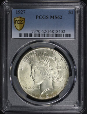 Obverse of this 1927 Peace Dollar PCGS MS-62