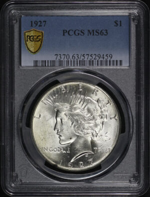 Obverse of this 1927 Peace Dollar PCGS MS-63