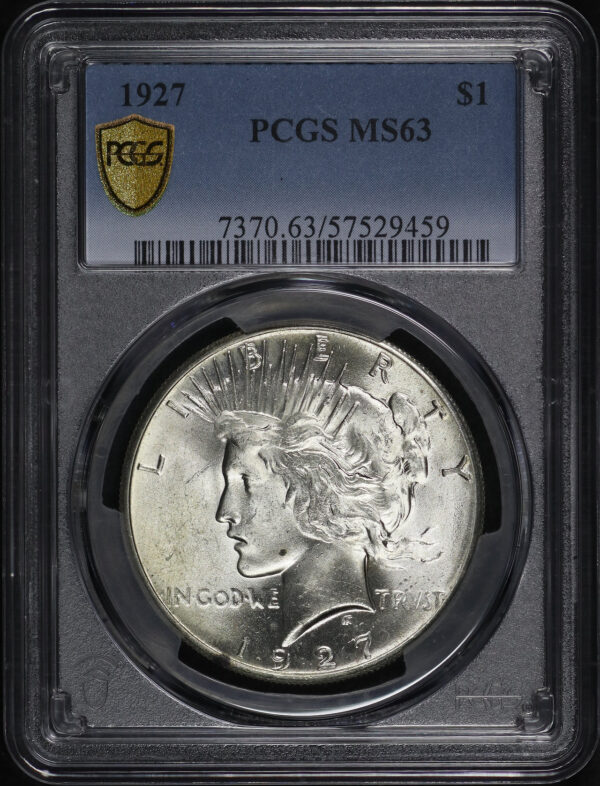 Obverse of this 1927 Peace Dollar PCGS MS-63