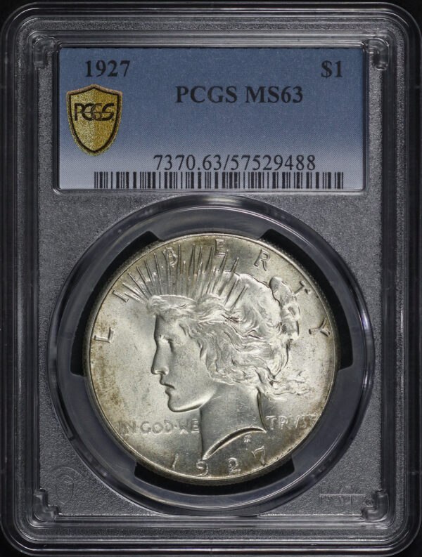 Obverse of this 1927 Peace Dollar PCGS MS-63
