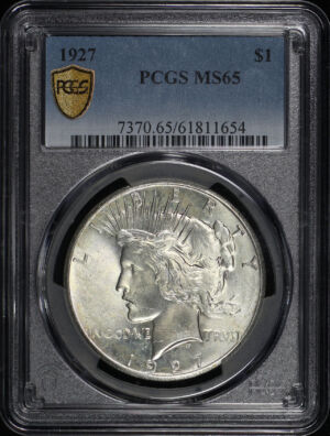 Obverse of this 1927 Peace Dollar PCGS MS-65
