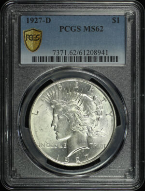 Obverse of this 1927-D Peace Dollar PCGS MS-62