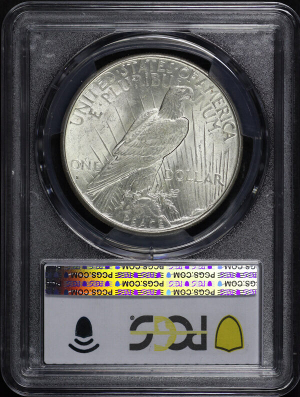 Reverse of this 1927-S Peace Dollar PCGS AU-58
