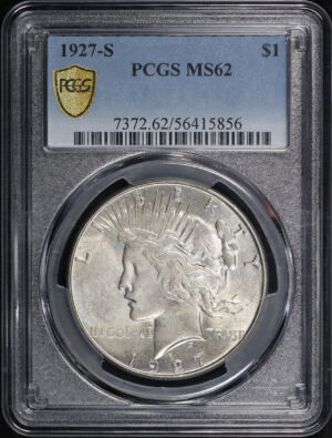 Obverse of this 1927-S Peace Dollar PCGS MS-62